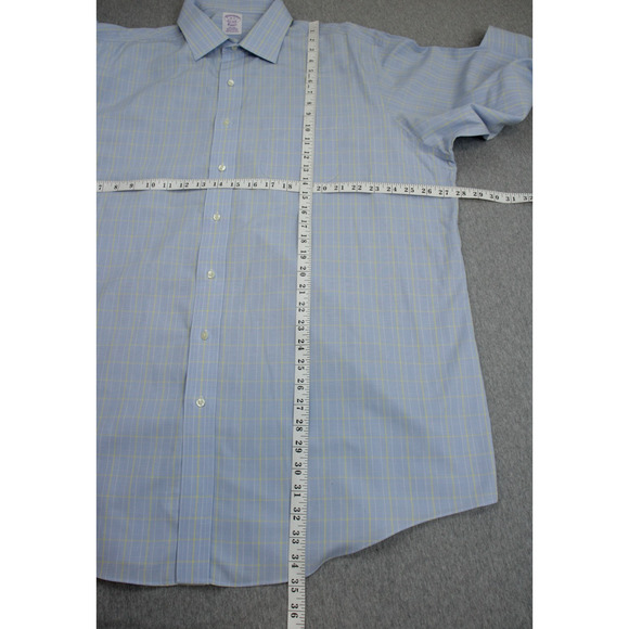 Brooks Brothers Shirt Mens 18 - 37 Plaid Classic 100% Supima Cotton Non Iron - Picture 6 of 6